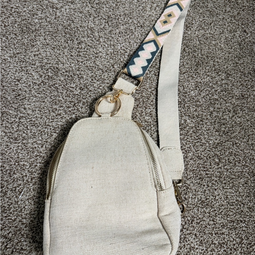 Stylish Cream Crossbody Bag